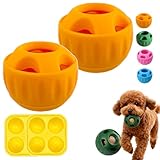 Snrtevu Leckerball Hunde, Interaktives Leckball Hund, Wiederverwendbarer Schleckball Hund, Leckerli Ball FüR Hunde Um Ihren Welpen Abzulenken, Leicht Zu Reinigen sHund Angst Linderung (Blau,2pcs)