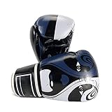 NeoMcc Box-Trainingshandschuhe Chinesische Art Peking Opera Acticial Makeup Boxing Gloves MMA Kickboxing Sparring Training Coachinghandschuhe (Color : Blue, Size : 12oz)