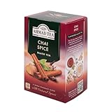 Ahmad Tea - Chai Spice - Schwarztee mit Ingwer, Zimt und Nelken - Einzeln Verpackte, Aromaversiegelte Teebeutel mit 2g Tee pro Portion - 20 Teebeutel mit Band