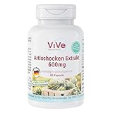 Artischocken-Extrakt 600mg - 60 Kapseln - standardisierter Extrakte mit 2,5% Cynarin - hochdosiert und vegan | Qualität aus Deutschland von ViVe Supplements
