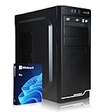 HYPER BYTE® Office PC – Computer mit Intel Quad Core i7 mit 3,9 GHz | 32 GB RAM | 1TB SSD Festplatte | Win 11 Pro | WLAN | DVD+RW | USB 3.0 | High End Office Tower-Pc