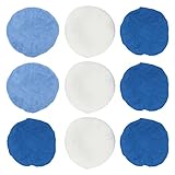 Polierpad Bonnet Waxers 9pcs Polierpads Bonnet Car Buffer Bonnet Pad mit 4 Mikrofaser 3 Woll 2 Korallenvlies für Motorradboot