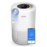 LEVOIT Luftreiniger 3-in-1 HEPA Filter, Luftfilter gegen Schimmel, Staub, Pollen & Gerüche, Air Purifier für Schlafzimmer, App Steuerung & Timer, Schlafmodus & Nachtlicht, Silberweiß