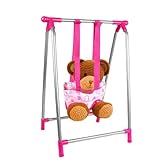 Kinderwagen für Puppen Kinderwagenspielzeug Kinder,Simulations-Kinderzimmer-Spielset mit Puppenbetten und Wiegen, rosa Kinder