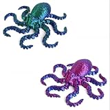 LISINGLINGO 2PAC 3D -Gedruckter Oktopus realistische Sammlung für Posen perfekt für die Heim- und Bürodekoration 17 cm Laser