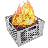 Holzkohlebox – Holzkohleaufbewahrungskoffer, wasserdichter Holzkohle-Organizer | Große Kapazität Holzkohlebehälter aus Edelstahl, luftdichte Grillkohlebox für Smoker, Grill und Grillzubehör