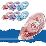 STATIONERY ISLAND 6 Stück Kleberoller, Fotokleber Doppelseitig Selbstklebend 6mx8mm, Scrapbook Zubehör, Kleberoller Maus für Foto, Journaling, Fotoalbum, Schule und Büro, Weihnachten Geschenke