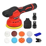 12V Auto-Pufferpolierer, wiederaufladbarer Akku, 5500 U/min, einstellbare Geschwindigkeit, kabellose Polierwachsmaschine LäUft Reibungslos