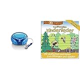 Lenco SCD-650 - Kinder CD-Player - CD-Radio - Karaoke Player - Stereoanlage - CD/MP3 und USB Player - 2 x 2W RMS-Leistung - Blau & Die 30 besten traditionellen Kinderlieder - mit Liedtexten und Noten