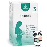 miapanda 3 Stillzeit – vegan & ohne Titandioxid - 300 mg Bockshornklee, veganes Omega 3 und hochwertiger Quatrefolic-Folsäure - 90 Kapseln