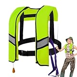 Schwimmweste für Erwachsene zum Schwimmen | Schwimmweste für Ihren Ponton - Nylon Erwachsene Schwimmweste Automatisches Aufblasen, Tragbare Auftriebsjacke Schnorchelweste für Paddelboard, Schwimmend