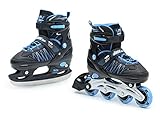 SMJ sport Kinder 2IN1 Inlineskates Schlittschuhe Verstellbar Inliner ABEC7 Jack