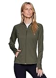 RBX Active Damen Laufjacke mit Taschen, atmungsaktiv, leicht, Reißverschluss, Thymian-grüne Reißverschlusstasche, XL