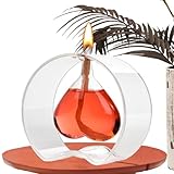 Herz-Glasölkerze – Glas-Herz-Öllampen, Valentinstags-Flüssigölkerzen, dekorativer Öllampenhalter, nachfüllbare flüssige Ölkerzen, Indoor-Öllampen, Kerzenlampen-Lichter für Heimdekoration