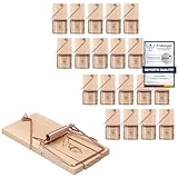 20 x Mausefalle Schlagfalle VonBueren | plastikfrei | Mausefallen aus Holz | giftfreie Mäusefalle | Mouse Trap | Made in Germany