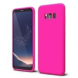 oakxco für Samsung Galaxy S8 Hülle Silikon Case, Dünn Schutz Gummi Original Handyhülle, Weich Slim Matt TPU Kameraschutz Stoßfest Leicht Schutzhülle, für Frauen Damen Mädchen, Leuchtend Neon Pink