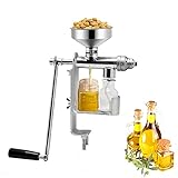 ATAAY Gewerbliche Ölpressemaschine,manuelle Ölpresse,Handpresse-Ölpressemaschine,Edelstahl-Ölpressemaschine,für Nüsse, Walnuss, Leinsamen, Mandeln, Raps, Sesam, 29 * 31 cm