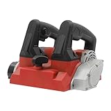 UYRTOY Handhobel Elektrisch,Elektro Hobel 1300W Automatische Wandschleifmaschine Power Handhobelmaschine Tragbare 1000-4000U/Min Mit Kabel,Zum Schaufeln Von Spachtelmasse, Tünche (Rot)