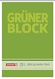 Brunnen 1052436 Briefblock / Schreibblock / Der grüne Block (A5, blanko, 50 Blatt, 60g/m²)