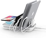 SooPii 70W Ladestation für mehrere Geräte, 5 Port Ladestation mit 15W Wireless Charger, 25W USB C PD/PPS Schnellladung für lPad, lPhone 13/Xs/Max/12/Galaxy, 5pcs gemischte Ladekabel enthalten …