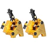 Alomejor Bikes Scheibenbremssättel, Hydraulische Scheibenbremssättel für Rennräder, 140 Mm 5,5 Zoll und 160 Mm 6,3 Zoll Scheiben, 2 Fahrradbremsen (Gold)