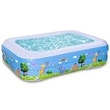 Intex Aufblasbarer Pool, 105x75 cm, 3 Ringe, Tragbare Badewanne,Aufblasbares Planschbecken,Schwimmbecken