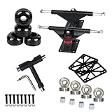 Dmuzsoih Skateboard-Rollen, 25-teilig, Skateboard, Skateboard-Rollen, komplettes Set mit Doppel-Skateboard-Rädern, Skateboard-Brücke, PU-Rad