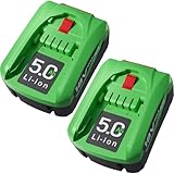 2PACK 18V 5.0Ah Ersatzakku für Bosch 18V Akku Kompatibel mit Bosch 18V Werkzeugen des Bosch PBA Haus und Garden 18V System