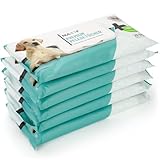 ReaVET Pflegetücher Hund, Katze I Reisegröße 120 Stück I 6 x 20Stk. I XXL Feuchttücher, Extra Groß & Hypoallergen I Reinigungstücher, Abwischtücher für Po, Pfoten, Augen & Ohren