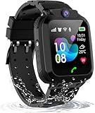 Smartwatch Kinder, Kinder Smartwatch mit GPS und Telefon, GPS Uhr Kindermit IP68 SOS Anruffunktion Voice Chat Spiele Schulmodus Wecker Handy, Smart Watch Geschenke für Jungen Mädchen Studenten