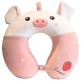 Durdiiy Nackenkisse, Kinder Reisekissen Memory Foam U-förmiges Travel Neck Pillow Nackenhörnchen Erwachsene, Nackenkissen Flugzeug für Zug, Flugzeug, Auto, Bus, Schiff Flugzeug Auto Büro