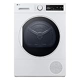 LG V5R08DM, Klasse A++,Trockner 8 kg, Wärmepumpentrockner mit Hygieneprogramm, Kurzprogramm, Trockensensor, Trommelmaterial aus Edelstahl, 61 x 60 x 85 cm ꟷ Weiß
