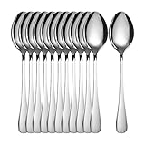 Dessertlöffel 12 Stück, Kleine Löffel Edelstahl Besteck Set 12 Personen,Größe