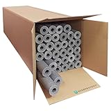 Scorprotect® voller Karton PE Rohrisolierung grau, angeschlitzt 34 Meter (Grau, 15 x 13 mm x 1 Meter)