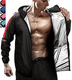 RDX Schwitzanzug Zum Abnehmen, Saunaanzug Reach Oeko TEX 100 Zertifiziert, Kapuzen Anzug Sauna Suit Sweatanzug Sportanzug Trainingsanzug Thermo Sweatsuit Boxen MMA Gym Fitness Laufen Herren Damen