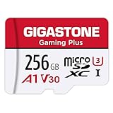 Gigastone 256GB Micro SDXC-Speicherkarte, Gaming Plus Serie, Lesegeschwindigkeit bis zu 100 MB/s, kompatibel mit Switch Dashcam GoPro Canon, Nikon, DJI Drone, A1 U3 V30 mit SD-Adapter