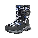 Kinder Schuhe Camouflage Schneestiefel Mädchen Jungen Outdoor Stiefel Warme Stiefel Baumwolle Schneestiefel 4 Kleinkind Mädchen Stiefel, Ce1, 35 EU