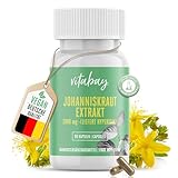 Vitabay Johanniskraut Extrakt 2000 mg • 90 vegane Kapseln • St. John's Wort • Hochdosiert • Liefert Hypericin • Schonende Verarbeitung • Made in Germany