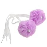 TOYANDONA 2 Stück Flauschige Bommel mit Glöckchen für Rollschuhe Kunstfell Pompons in Lila Weiche Schuhdekoration Langlebige Roller Skating Accessories Auffällige Pompoms