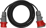 Brennenstuhl Professional CEE Verlängerungskabel IP44 (10m Kabel, H07RN-F 5G2,5, 5-polig mit CEE Stecker und Kupplung, für den Außenbereich IP44, Made in Germany) schwarz