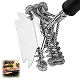 Borstenfreie Grillbürste mit scharfem Schaber, Premium Grillreiniger und Schaber-Zubehör, geeignet für alle Grillwerkzeuge, reinigt mühelos Metallgrills und Porzellanroste ohne Beschädigung