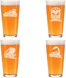 MIP Biergläser, 473 ml, Geschenk-Set mit 4 Zugkollektionen