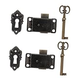 jojofuny 2st Hardware-sperre Halbes Einsteckschloss Retro-schrankschloss Schubladenverschluss Brustfang Vintage-schrankschlösser Dekorative Schlösser Schloss Für Schranktüren Zinklegierung