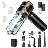 MILFECH 4-in-1 Handstaubsauger Akku,18000Pa Autostaubsauger mit Bürstenloser Motor,3-Gang 180000 U/min Handstaubsauger Kabellos,Mini Staubsauger für Auto,Haus,Tierhaare(Schwarz)