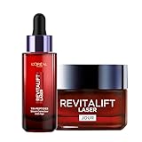 L'Oréal Paris Routine Pflege Revitalift Laser, Anti-Aging-Pflege, 50 ml + L'Oréal Paris Revitalift Laser-Serum, Korrekturserum, Anti-Aging, Tri-Peptide, 30 ml
