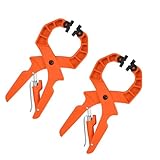 BONKZEBU Holzbearbeitungs-Federzwingen, Langlebiges Ratschendesign für Zimmerei, Set mit 2 Verstellbaren Schnellspannzwingen in A-Form für Holzarbeiter