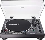 Audio-Technica AT-LP120XUSB-BK Direct-Drive Plattenspieler (Analog & USB), Vollständig manuell, Hi-Fi, 3 Geschwindigkeiten, konvertiert Vinyl zu digital, Anti-Skate und Variable Tonhöhe, Schwarz