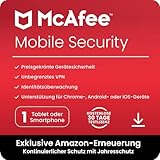 [RENEWAL] McAfee Mobile Security Antivirus-Software für 1 Gerät (Android/iOS), 30-Tage-Testversion mit automatischer Verlängerung [Exklusives Amazon-Abonnement]