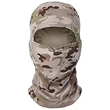 Aboiled Staubdichte Sonnengesichtsmaske für Den AußEnbereich, Taktische Tarnung, Vollgesichtsmaske, Jagd, Fahrrad, Radfahren, Nackenschutz (Camouflagegrau)