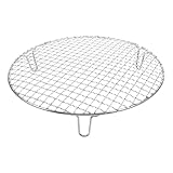Sosoport Runder Edelstahl Grillrost mit Stabilem Fußdesign für Gleichmäßiges Grillen Vielseitig Einsetzbar für Outdoor und Indoor Barbecue Langlebiges Camping Grill Zubehör